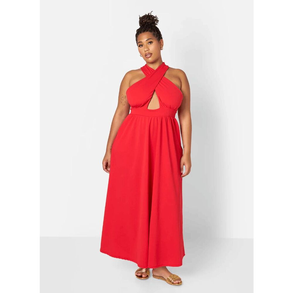 Rebdolls Skater Maxi Dress w. Pockets - 5XL